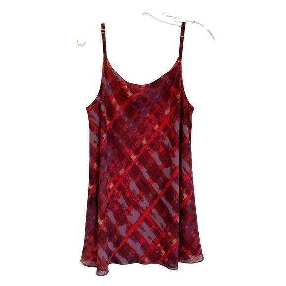 CAbi‎ Cherish Sleeveless Blouse/Tank Top Maroon Red Purple Print - L EUC - Picture 3 of 13